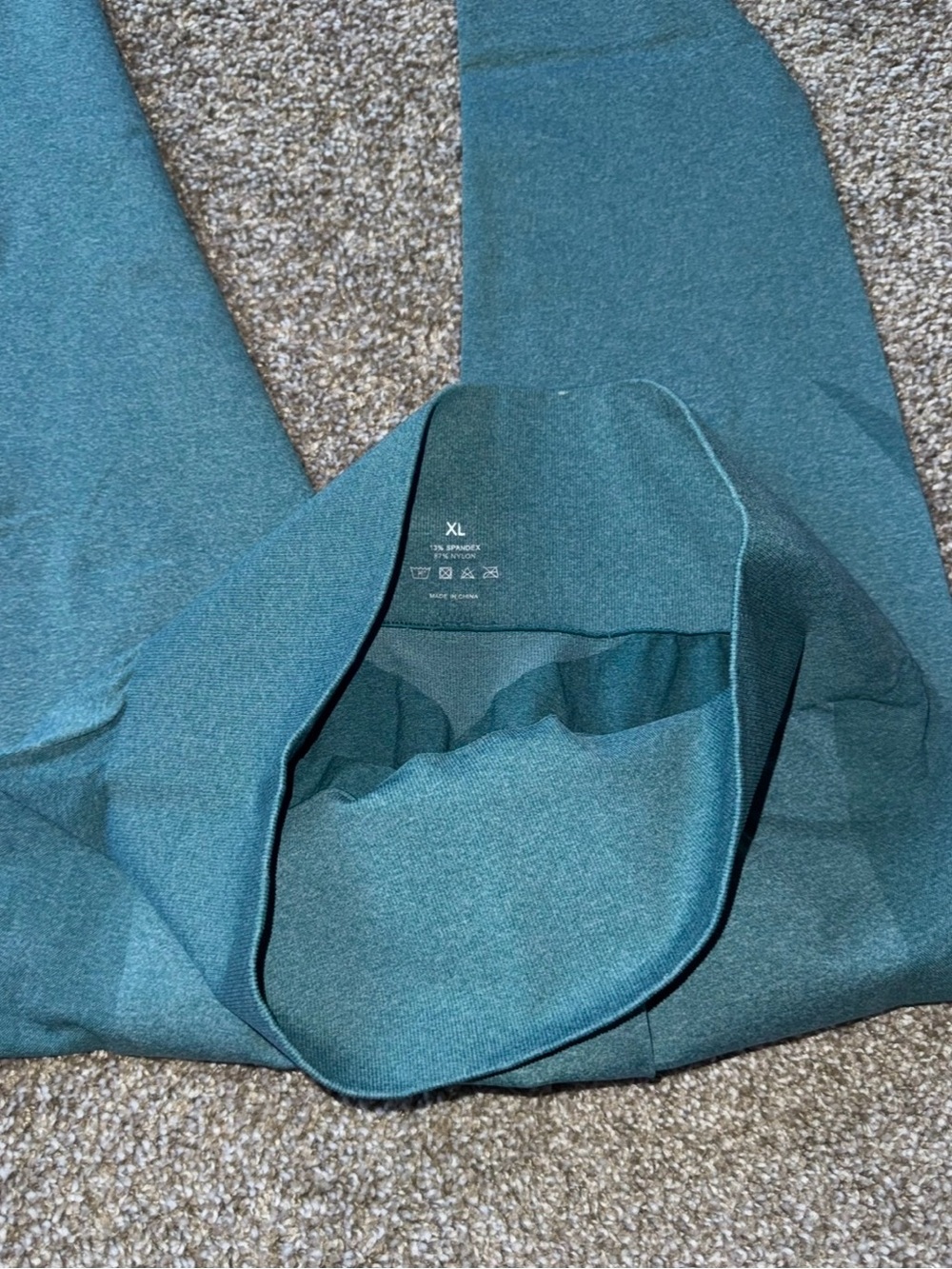 NVGTN High-Waist Seamless Contour Leggings in Teal - Picture 6 of 7